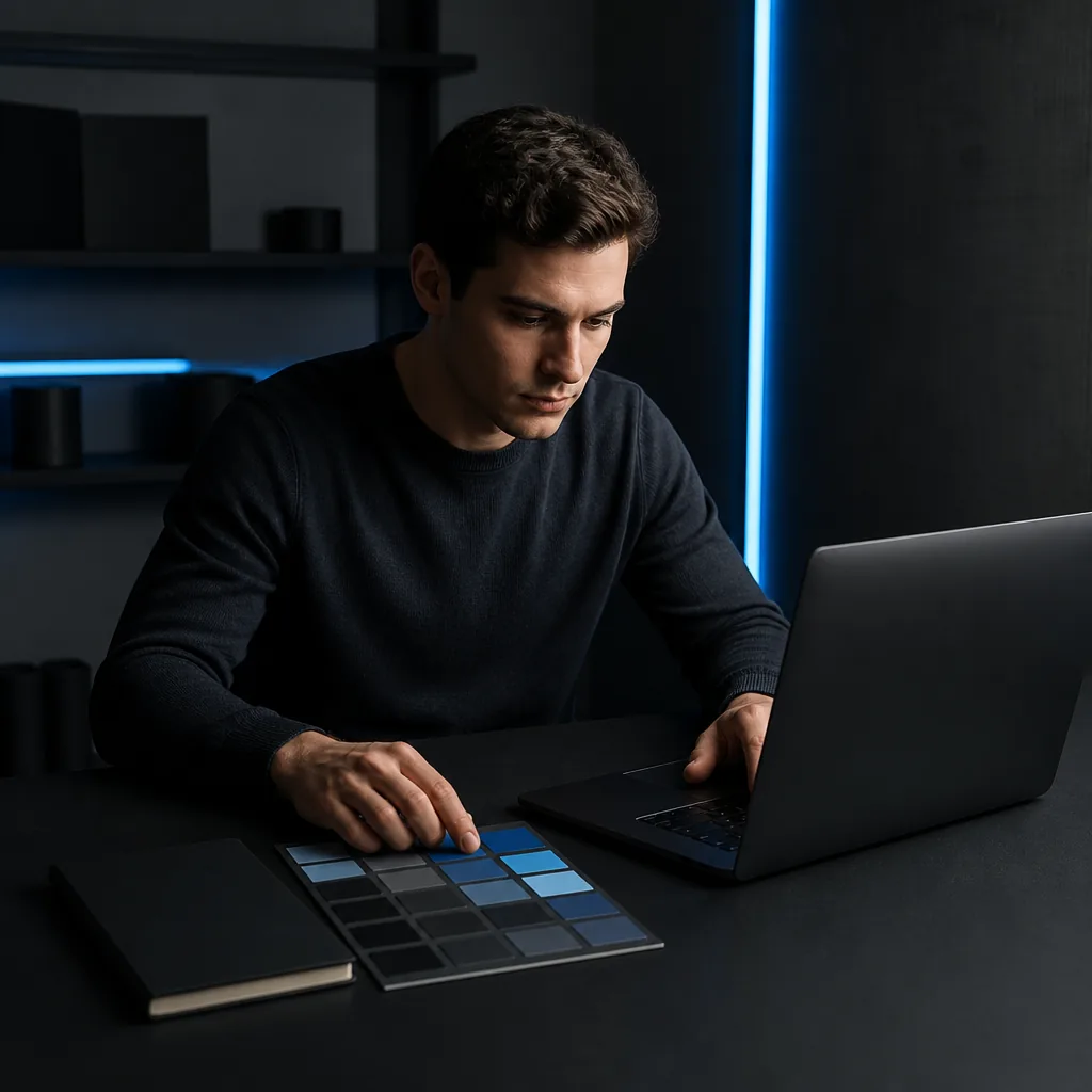 Data analyst étudiant les performances des joueurs sur plusieurs écrans vidéo